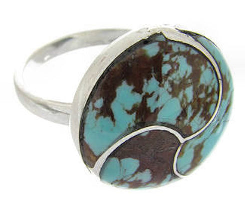Turquoise Sterling Silver Southwest Jewelry Ring Size 5-1/4 YS63394